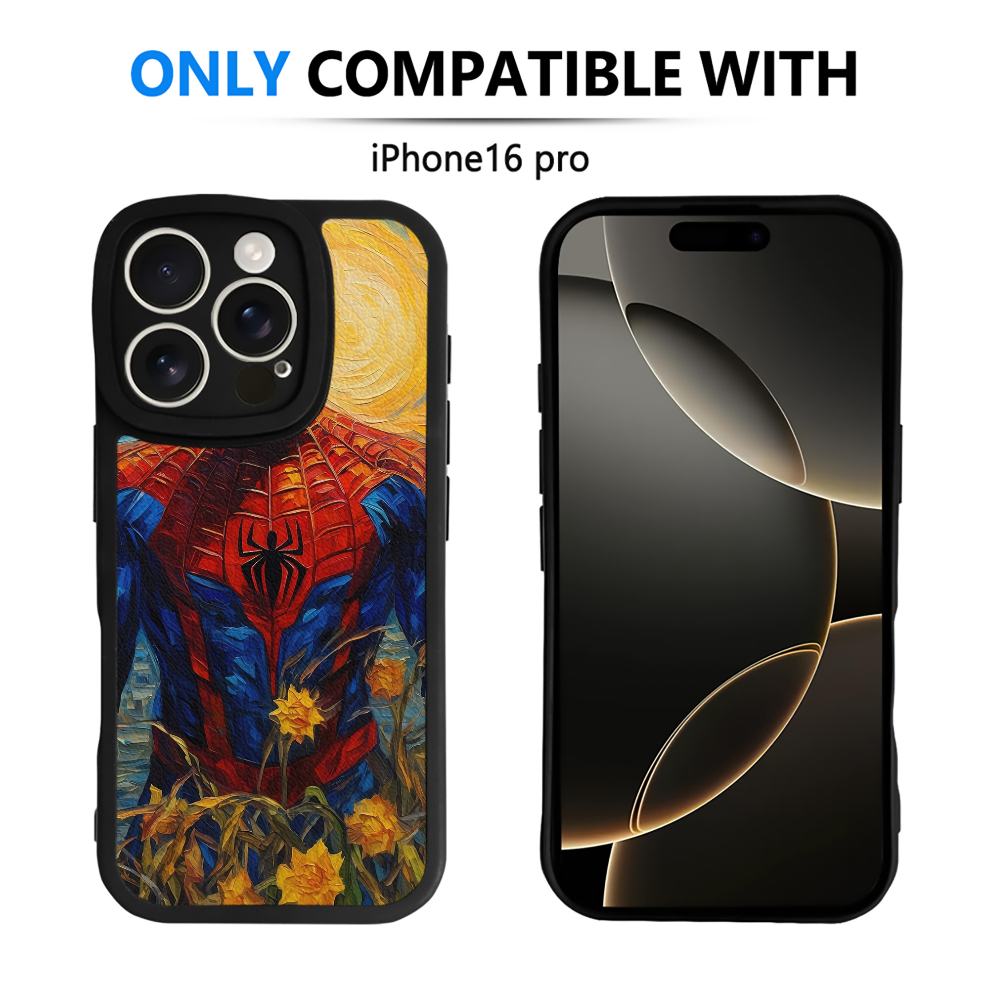 （画像用） Spider Man スパイダーマン 【iPhone 16シリーズ対応】シリコンスマホケース（レザー調） 材質：シリコン